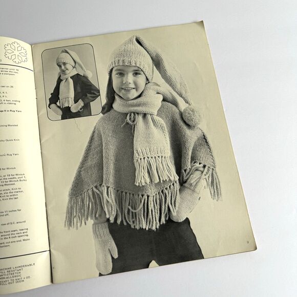 Vtg 70 The Gypsy Knit Together Booklet Jack Frost Hats Scarves Mittens Vol 80 - Picture 4 of 9